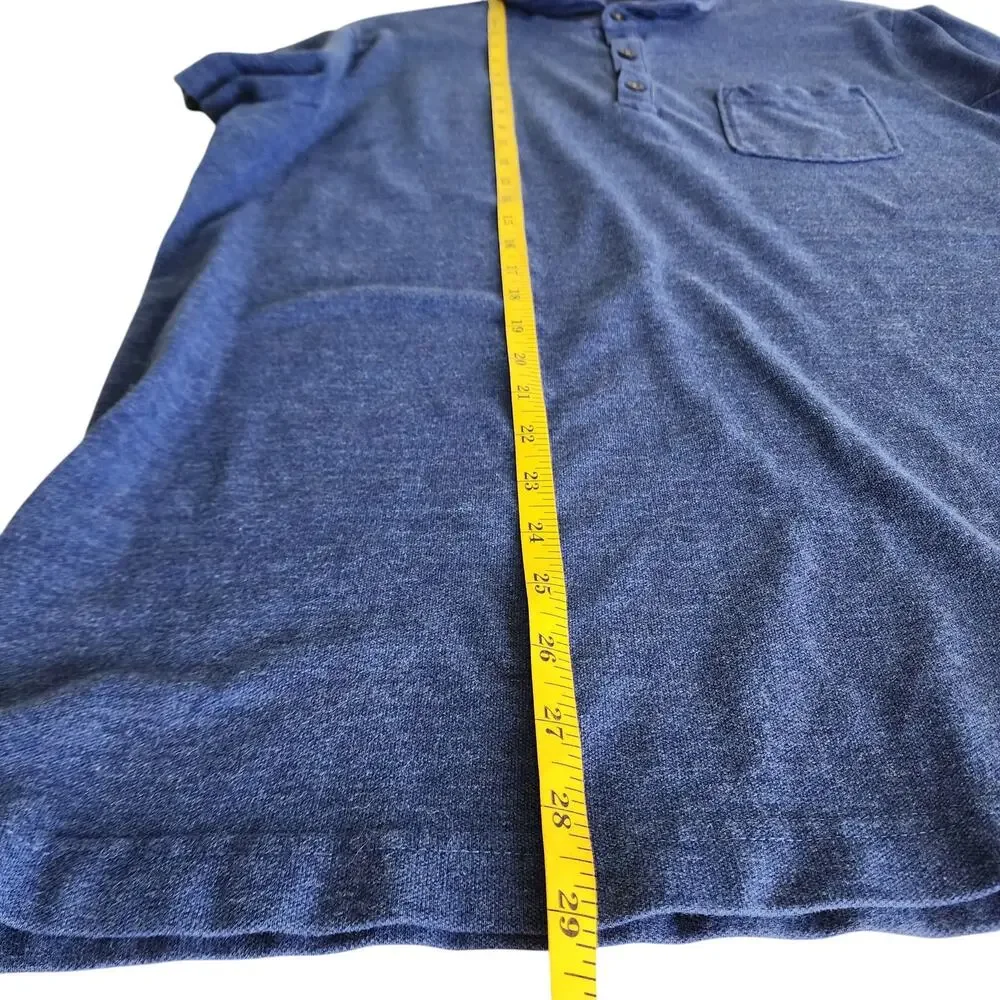 Banana Republic Mens Performance Pique‎ Polo Shirt Size Large Navy Blue Preppy